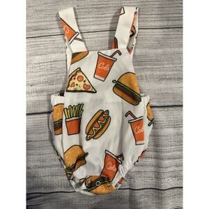 PatPat Baby Unisex Hamburger Hotdog Cola Baby Romper One Piece Outfit 0-3 Months
